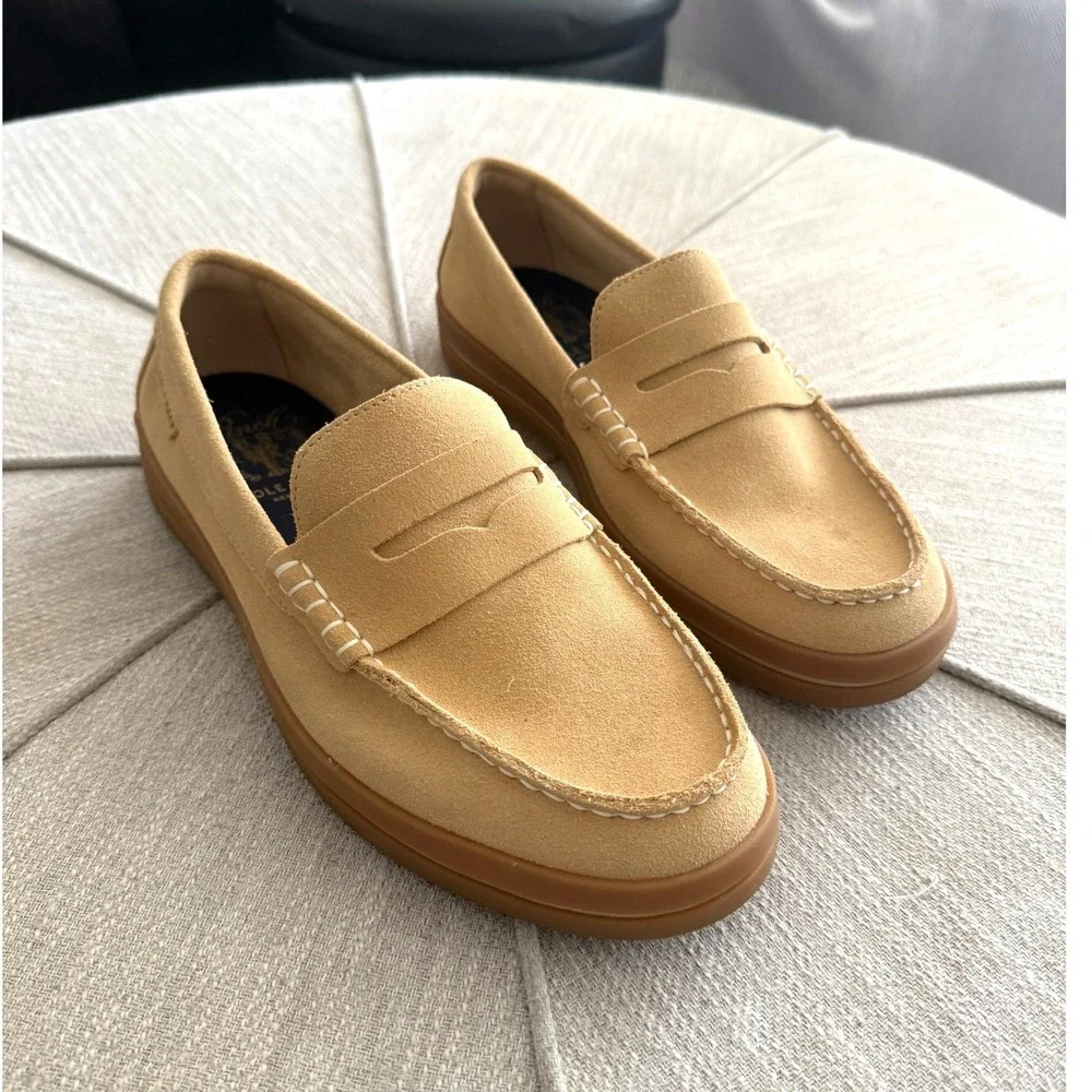 Cole Haan Pinch Classic Tan Nubuck Suede Penny Loafers Men 9 C27941 Casual